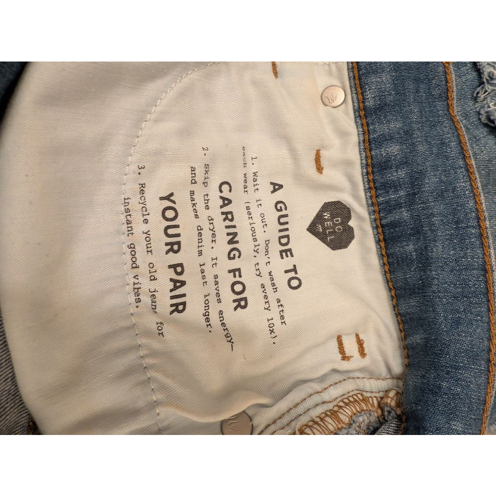 Women's Madewell Blue High-Rise Denim Shorts Size 24 - Picture 6 of 7